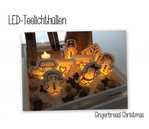 ITH - LED Teelichthüllen Gingerbread Christmas Lebkuchen Weihnachten